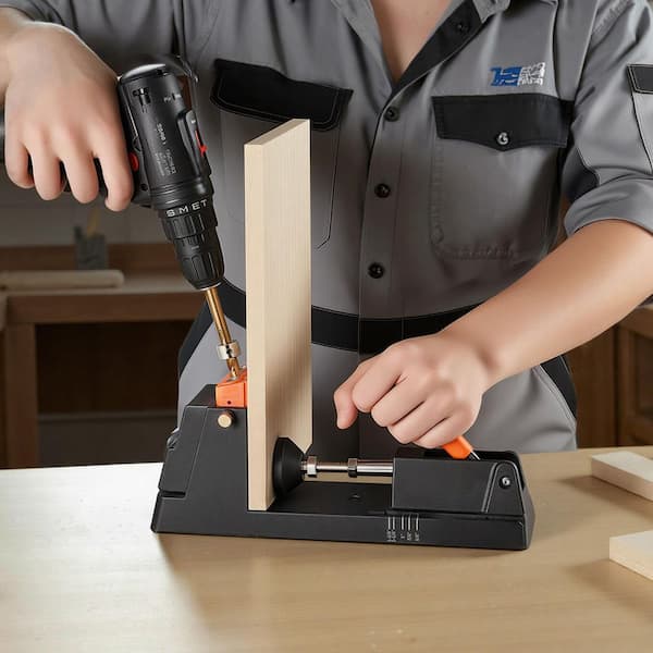 Adjustable Pocket Hole Jig Kit 1/2 in. to 1-1/2 in., Lightweight with Drill Bit Guide Block Dust Adapter, 2025 Update