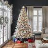 Home Decorators Collection 7.5 ft Kenwood Flocked Fraser Fir LED Pre-Lit Artificial Christmas Tree with 1000 Warm White Micro Dot Lights