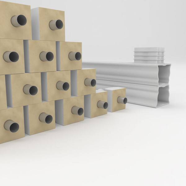 Ekena Millwork Fiberthane Hamilton Balustrade 192 in. L x 40 in. H Fiberglass Railing Kit