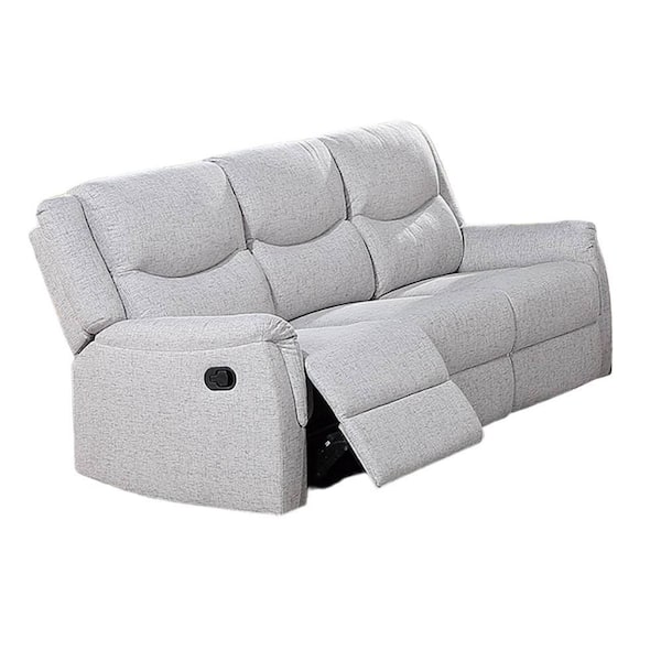 Ammy 75 in. Straight Arm Fabric Rectangle Sofa in Sincere Bone White