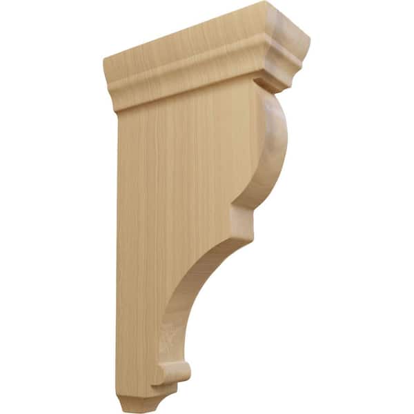 Ekena Millwork 2-1/2 in. x 10 in. x 5-1/2 in. Cherry Medium Rojas Wood Corbel