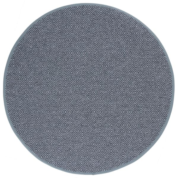 Napa Fau x Sisal 100 6 ft. x 6 ft. Marble/Charcoal Geometric Round Area Rug