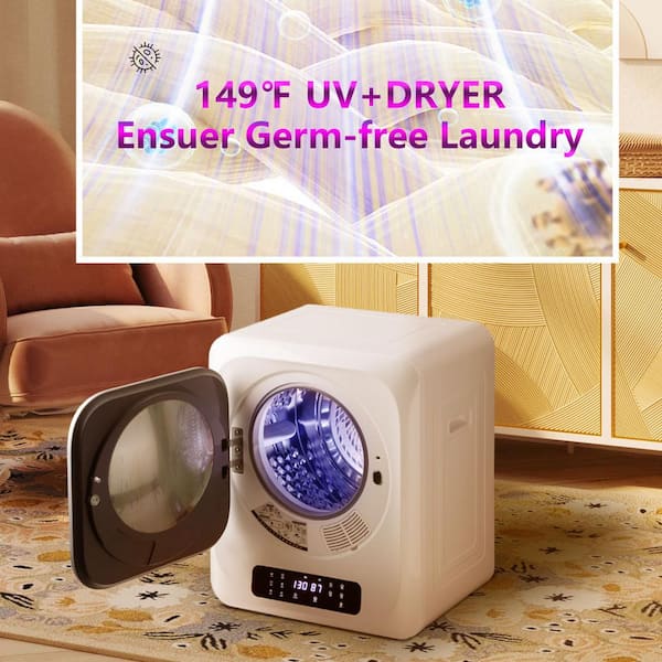 Barton Premium Digital Electric Laundry Automatic Dryer Machine Timer Control Panel Dry Clothes, White