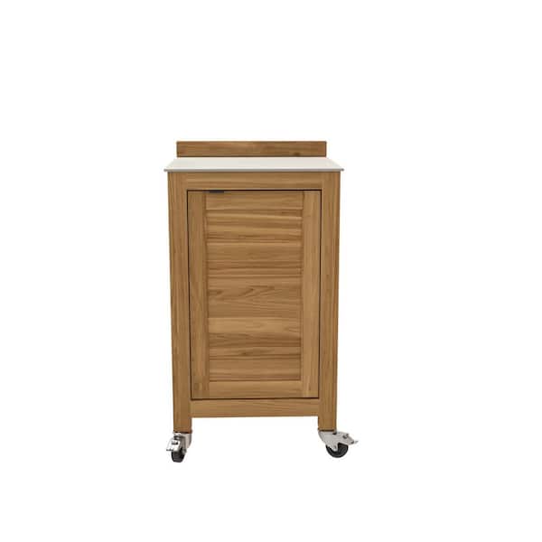 HAPPY CASAS SUSTAINABLE Milan Teak 22.83 in. x 24 in. x 38 in. outdoor kitchen 1 door cabinet