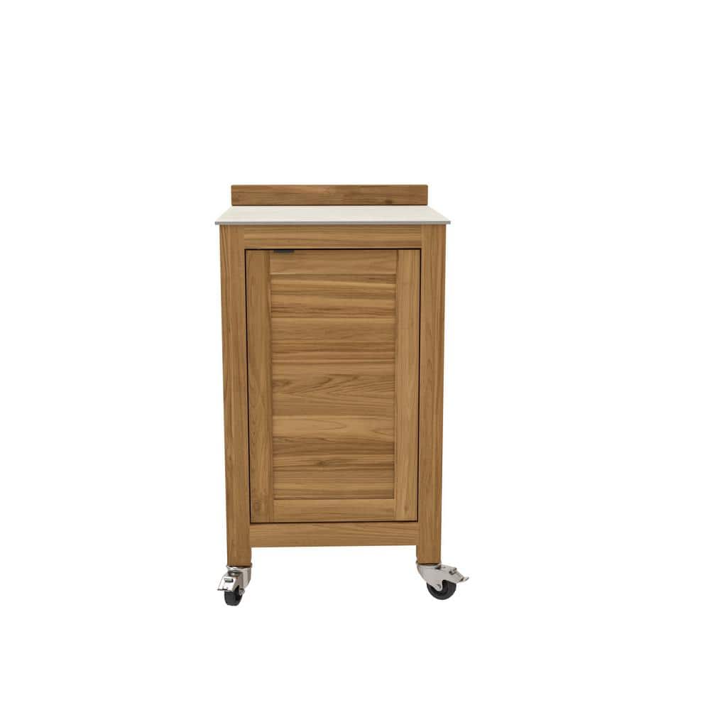 Milan Teak 22.83 in. x 24 in. x 38 in. outdoor kitchen 1 door cabinet