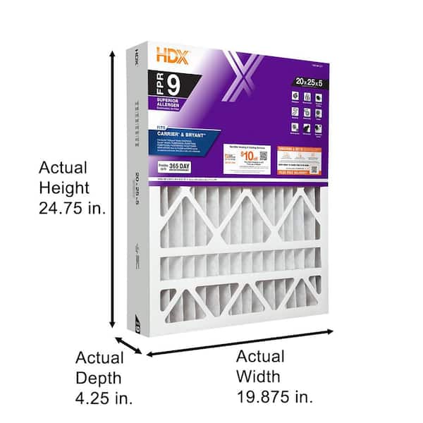 20 in. x 25 in. x 5 in. Carrier Replacement Pleated Air Filter FPR 9, MERV 13