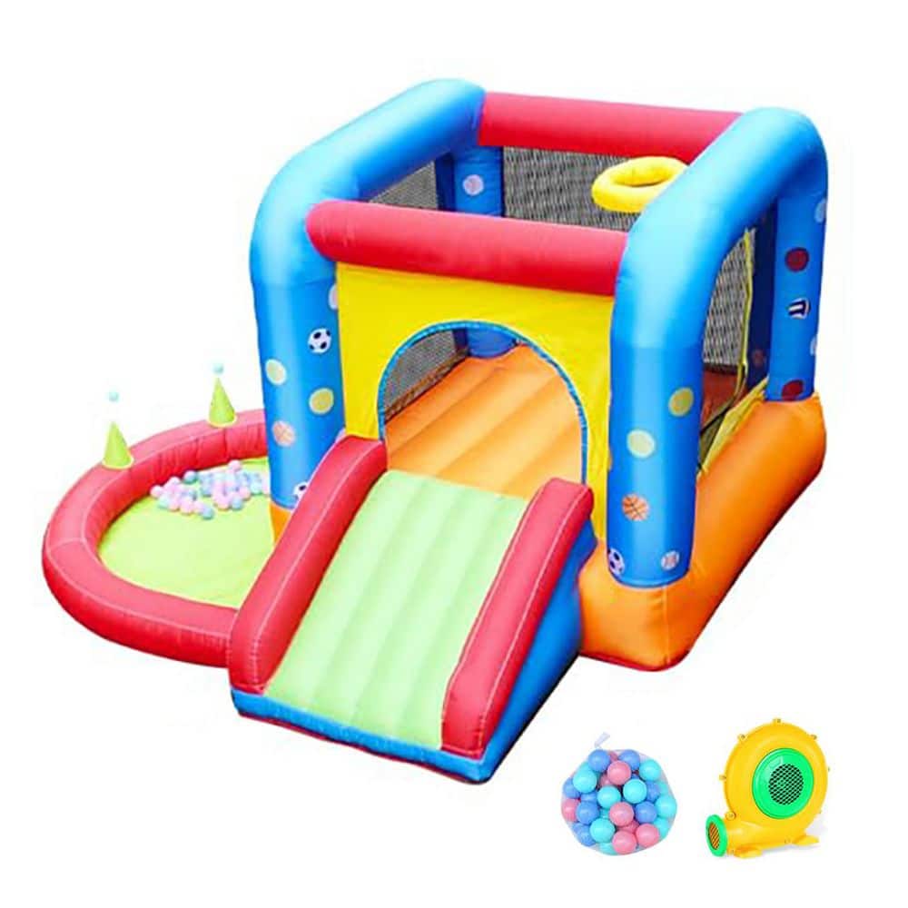 Inflatable Bounce House with Slide, 5-in-1 Kids Play Center, Outdoor Water Jumper Toy, Pool, 112 x 98 x 65 in. price history on PriceWatchPro