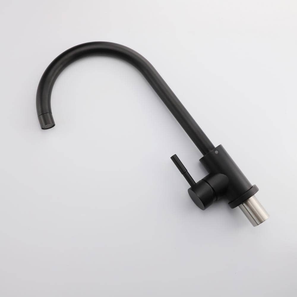 Matte Black Stainless Steel Single Handle Kitchen Faucet