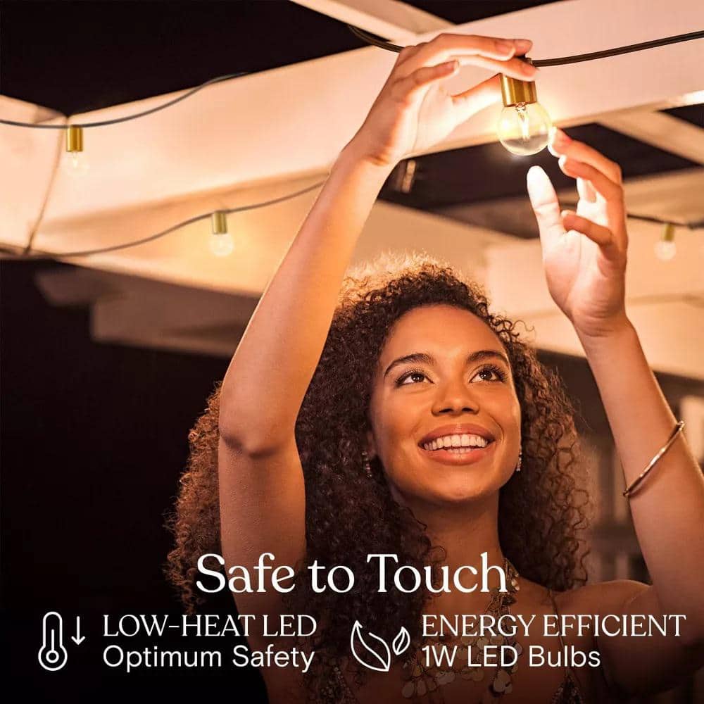 15-Pack Clear Glass Edison-Style Dimmable LED Light Bulbs