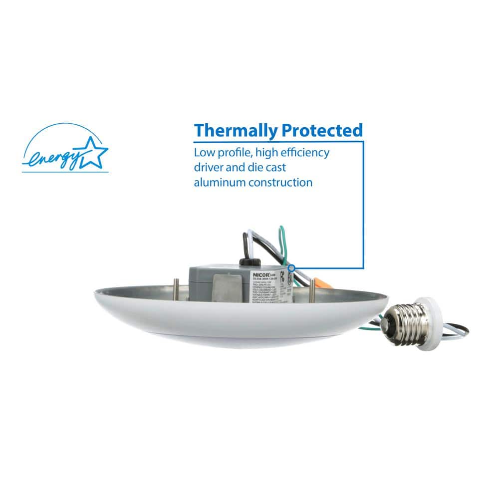 White Aluminum 7.25" Round LED Surface Mount Downlight