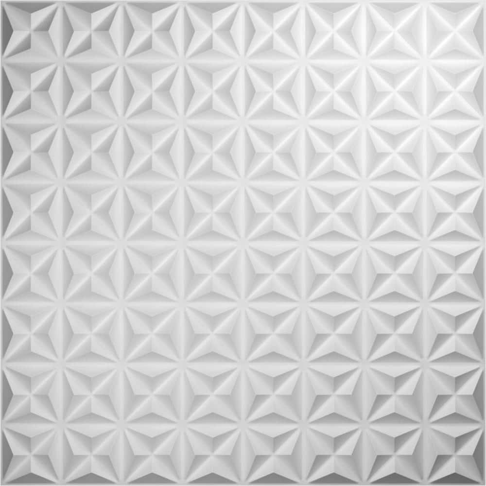 Ekena Millwork Coralie White 3/8 in. x 1-3/5 ft. x 1-3/5 ft. White PVC ...