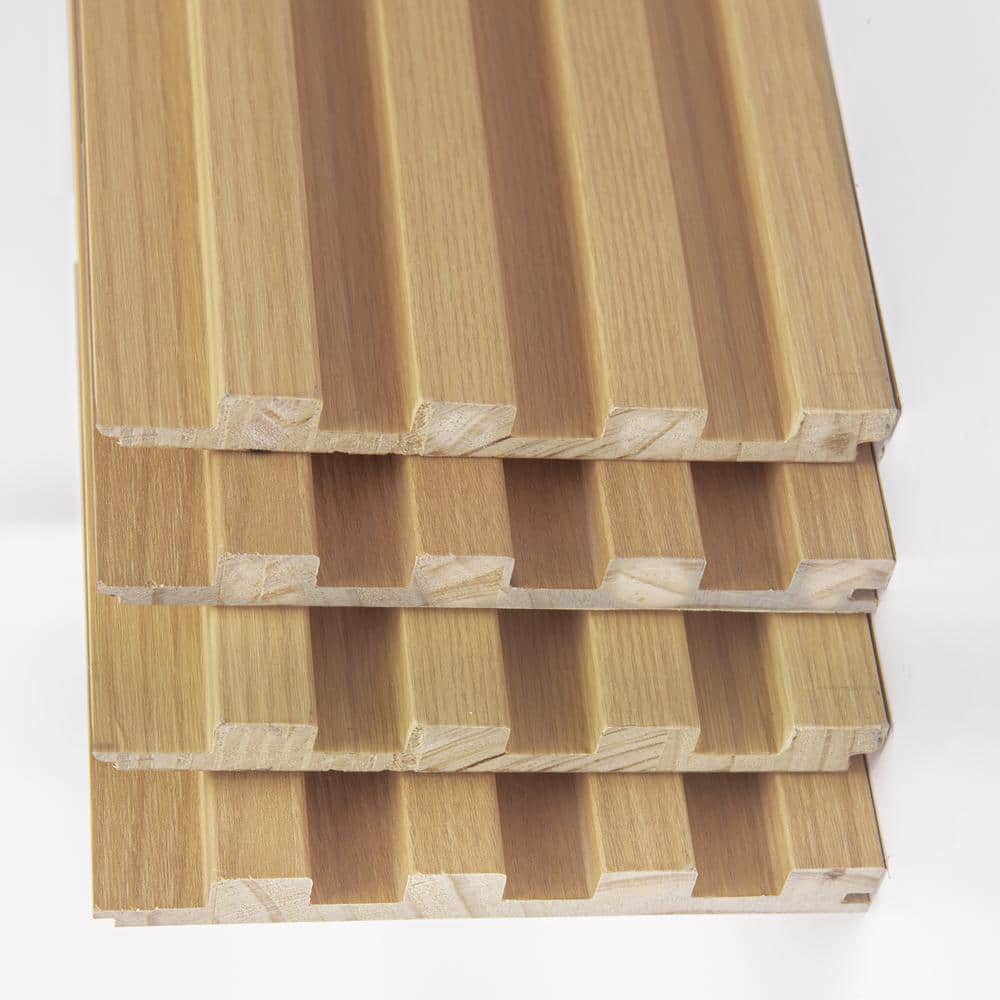 Reviews for Art3dwallpanels Oak 81/2 ft. x 1/2 ft. x 2/3 in. Slat