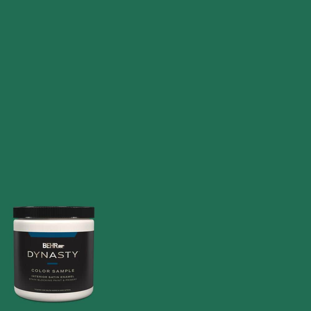 BEHR DYNASTY 8 oz. #P430-7 Sparkling Emerald Satin Enamel Stain ...