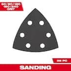 Triangular Sandpaper Hook And Loop Fit 3-1/2" Oscillating Multi-Tool Silicon Carbide For Wet/Dry 1000 Grit 8pcs