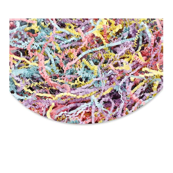 N/A 8 oz. Crinkle Cut Paper Shred Filler for Gift Baskets Colorful Easter Basket Grass for Birthdays Weddings Anniversaries