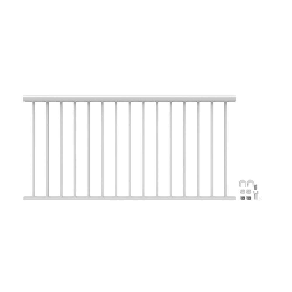 Barrette Outdoor Living VersaRail Cambridge 6 ft. x 36 in. White Aluminum Decorative Rail Level Kit