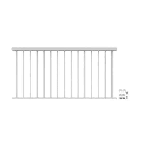 VersaRail Cambridge 6 ft. x 36 in. White Aluminum Decorative Rail Level Kit