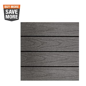 UltraShield Naturale 1ft. x 1 ft. Quick Deck Outdoor Composite Deck Tile in Argentinian Silver Gray (10 sq. ft. Per Box)