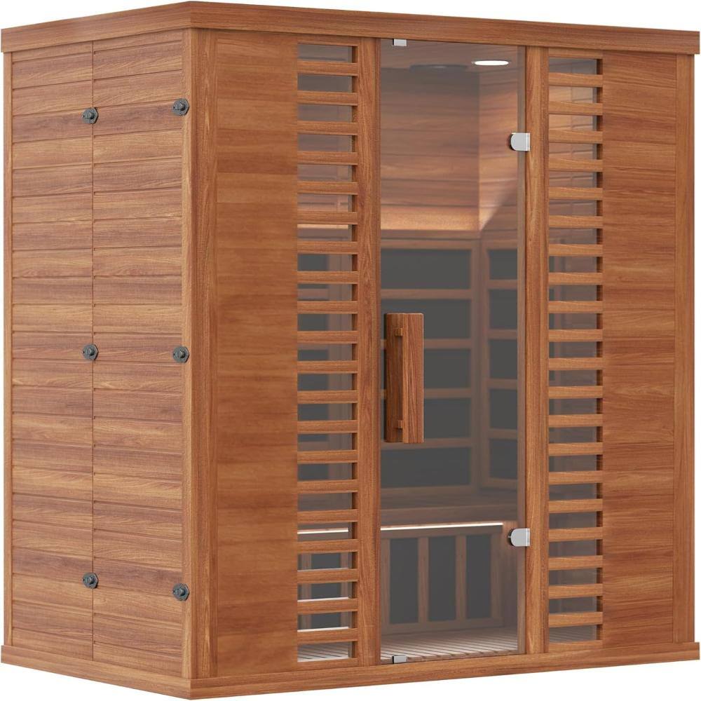 3-Person Indoor Infrared Sauna with 1750W Heater, WiFi, Bluetooth App Control and Symmetric Glass Design price history on PriceWatchPro