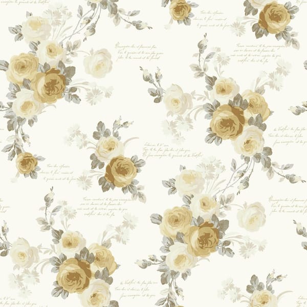 Magnolia Home by Joanna Gaines Heirloom Rose Spray and Stick Wallpaper
