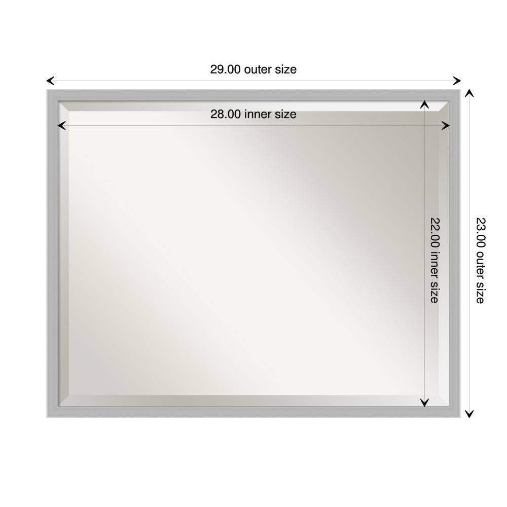 Hera Chrome 29" x 23" Silver Framed Wall Mirror