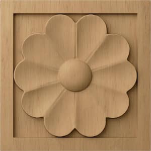 5/8 in. x 3 in. x 3 in. Unfinished Wood Lindenwood Small Medway Rosette