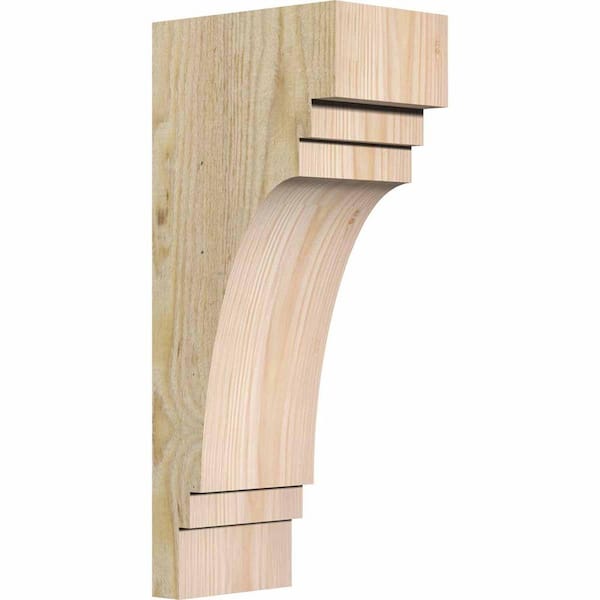 Ekena Millwork 4 in. x 6 in. x 14 in. Douglas Fir Pescadero Rough Sawn Corbel