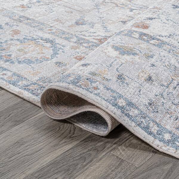 Tara - Blue/Grey - Washable Rug – Tumble