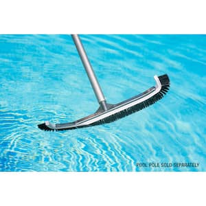 22 in. Ultra-Curved Swimming Pool Wall and Tile Brush Head for Inground and Above Ground Pools