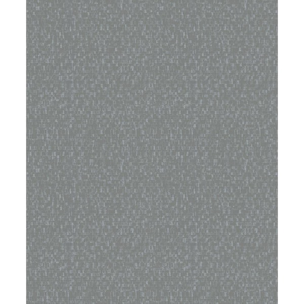 Unbranded Tiny Squares Design Anthracite Metallic Finish Vinyl on Non-Woven Non-Pasted Wallpaper Roll