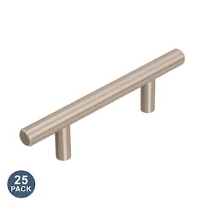 Bar Pulls 3 in. (76mm) Modern Sterling Nickel Bar Cabinet Pull (25-Pack)