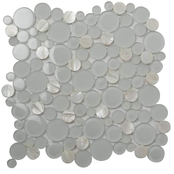 Apollo Tile White 4 in. x 5 in. Sparkly Glass and Stone Polished and Honed Mosaic Floor and Wall Tile Sample (0.13 sq. ft./Piece)