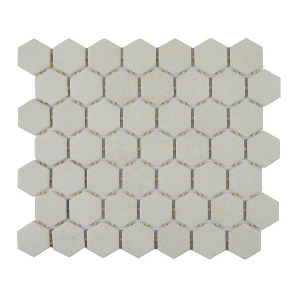 Marazzi Moroccan Concrete Off White 11 in. x 10 in. Glazed Ceramic
