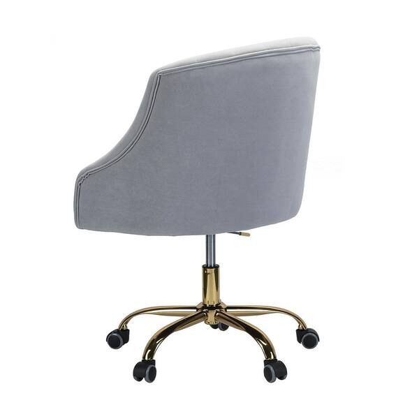 grey office chair gold legs