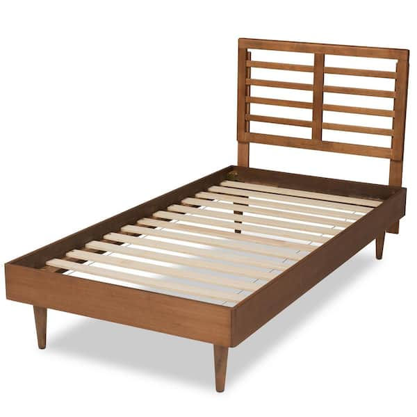 Baxton Studio Delia Brown Twin Platform Bed 1881116111158HD The