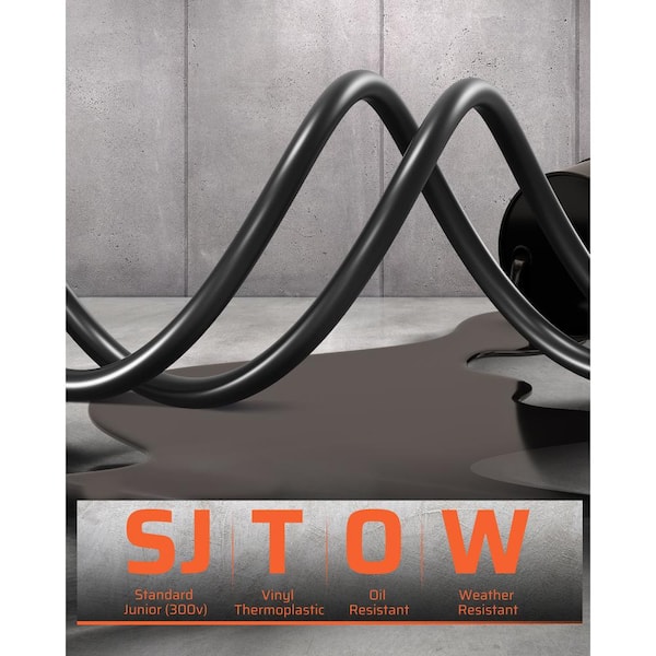 DEWENWILS 50FT Retractable Extension Cord, 14AWG/3C SJTOW Heavy