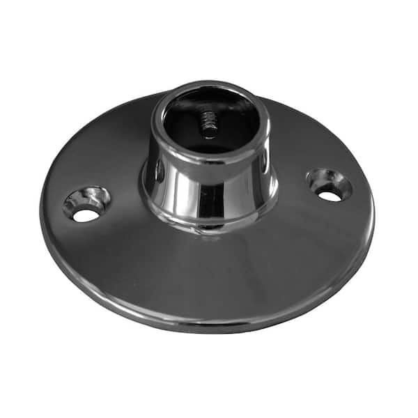 Barclay Products 0.75 in. Round Flange for 4150 Rod in Polished Chrome