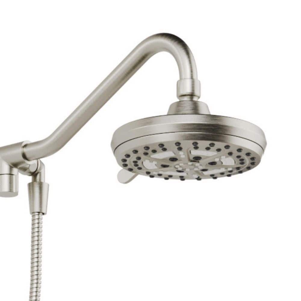 Brushed Nickel Multi-Function Handheld Rain Shower System