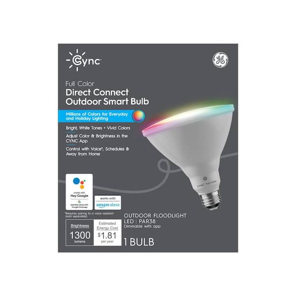 90-Watt PAR38 LED EQ 7000K Full Color Dimmable Smart Flood Bulb 1-PK