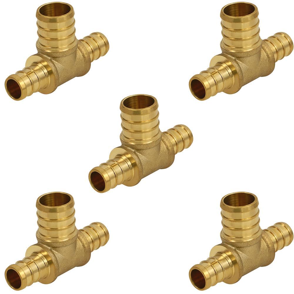 3/4 in. x 3/4 in. x 1 in. Brass PEX Barb Reducing Tee Pipe Fittings (5-Pack) price history on PriceWatchPro