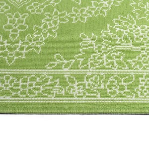 Sunice Collection Lime Green 7'2" x 10'5" Rectangle Residential Indoor-Outdoor Area Rug