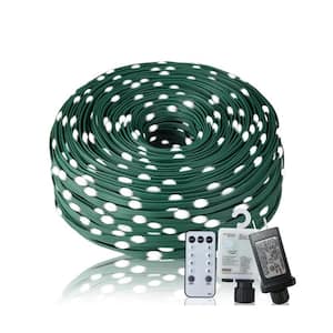 328 ft., 1000 LED Outdoor Decorative String Strobe Christmas Rope with 8 Modes and Remote for Holiday