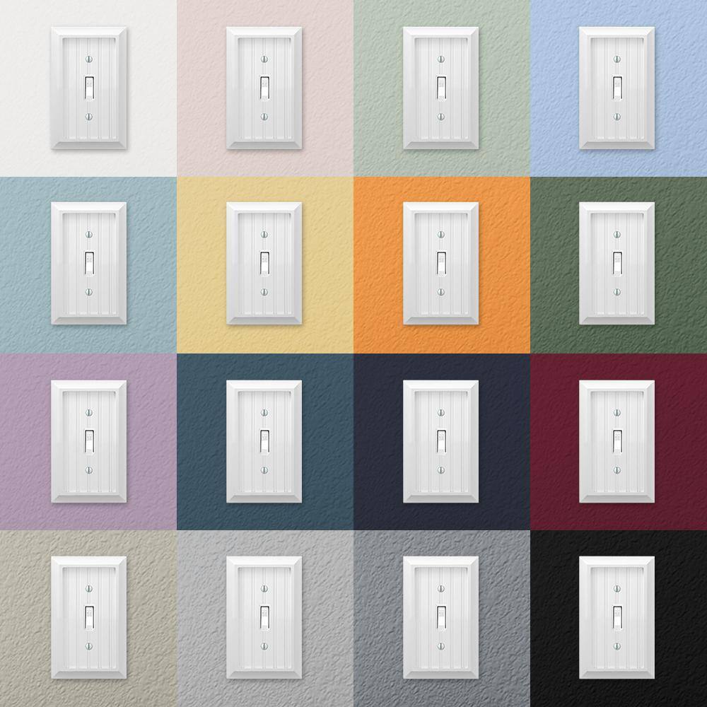 White Composite 3 Toggle Cottage Wall Plate