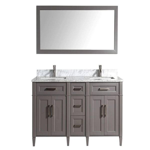 Vanity Art Savona 60 In. W X 22 In. D X 36 In. H Bath Vanity In Grey ...