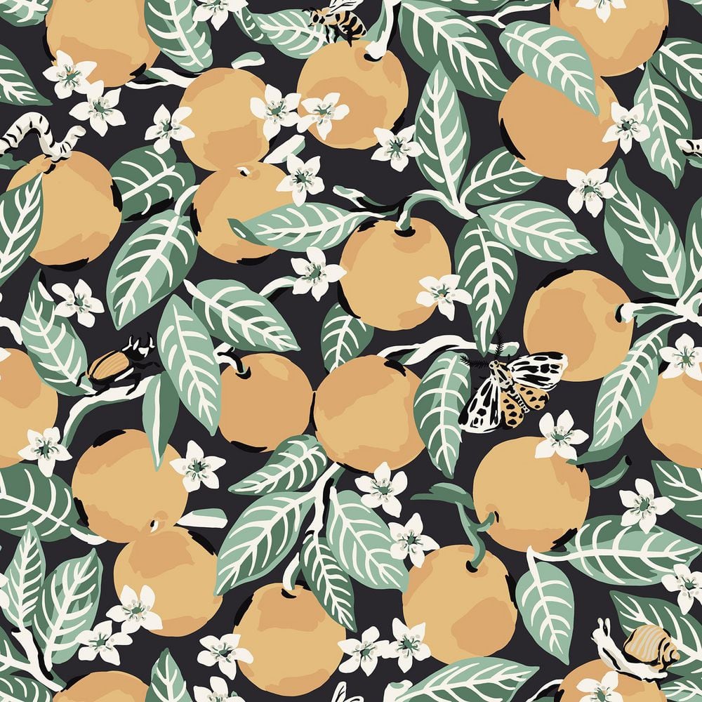 Multi-Colored Ink Orange Grove Peel and Stick Wallpaper Sample price history on PriceWatchPro