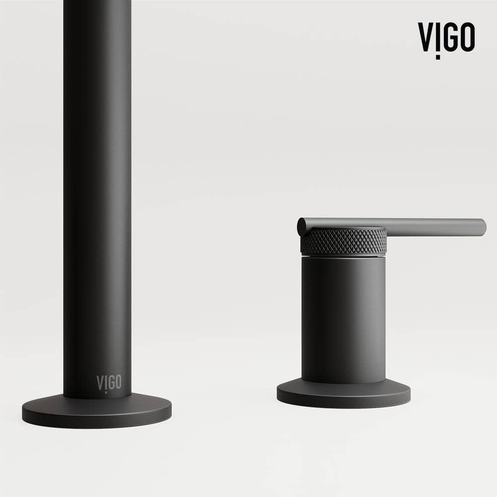 Sterling 8" Matte Black Nickel Widespread Bathroom Faucet