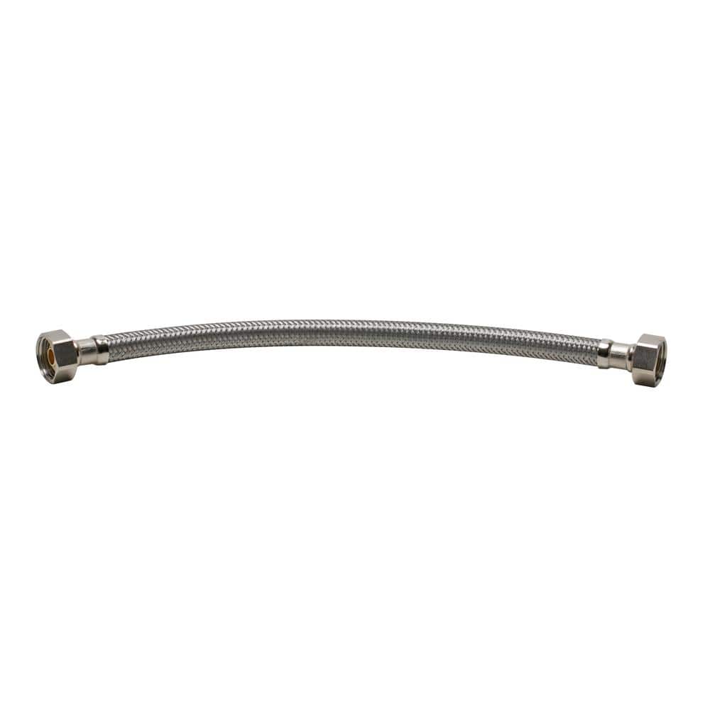 12-Inch Braided Stainless Steel Faucet Connector