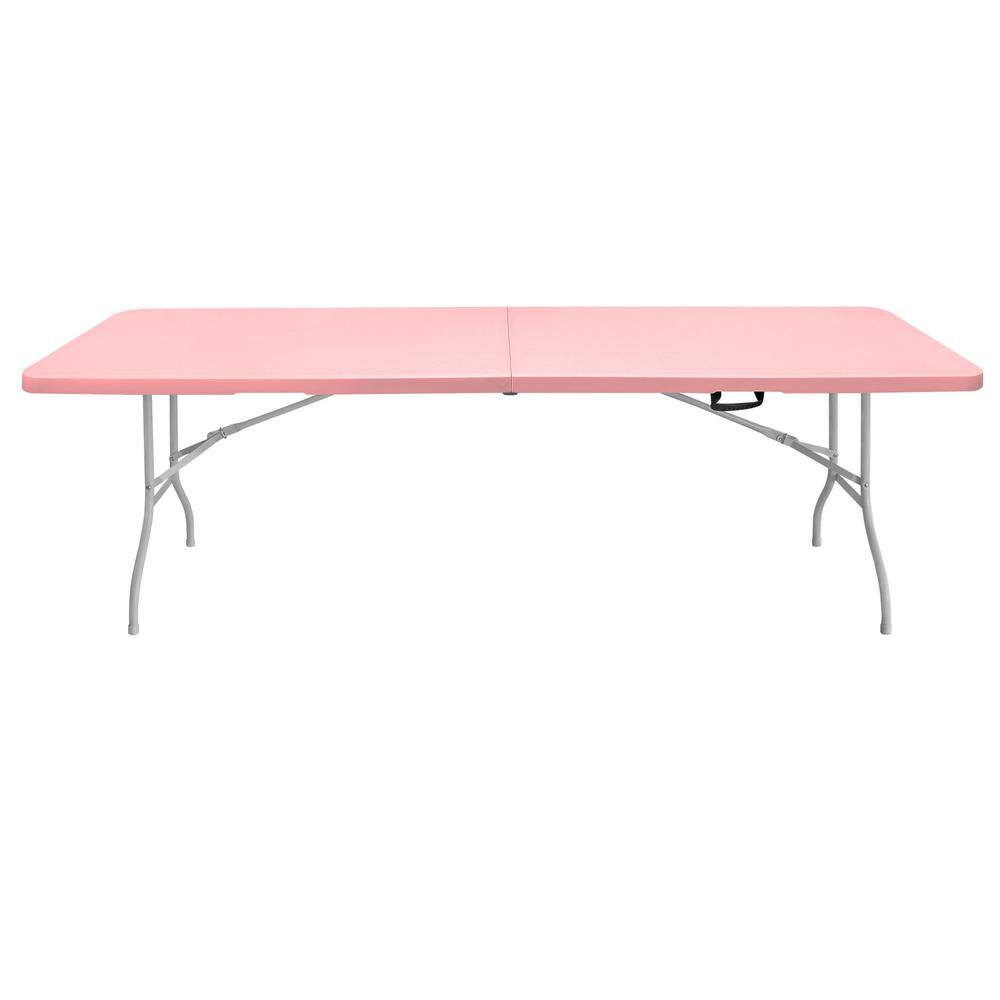 8 ft. Outdoor Camping Picnic Table High Load Bearing Folding Portable Plastic Table in Pink price history on PriceWatchPro