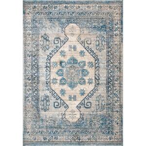 Alexis Blue 7 ft. x 9 ft. Distressed Persian Area Rug