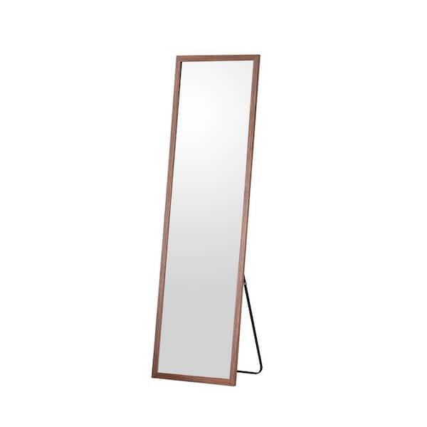 CHEVNI Brown 23 in. W x 65 in. H Rectangle Glass Full Length Mirror